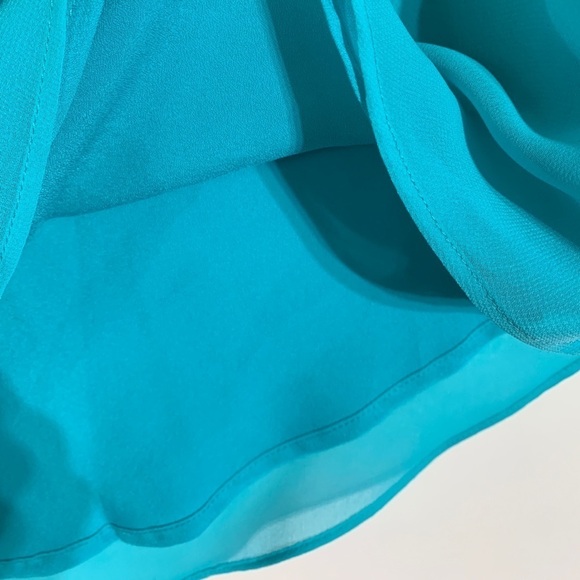 🌸2/$25 NWT Calvin Klein Aqua Semi-sheer Layered Top Blouse - Picture 4 of 6